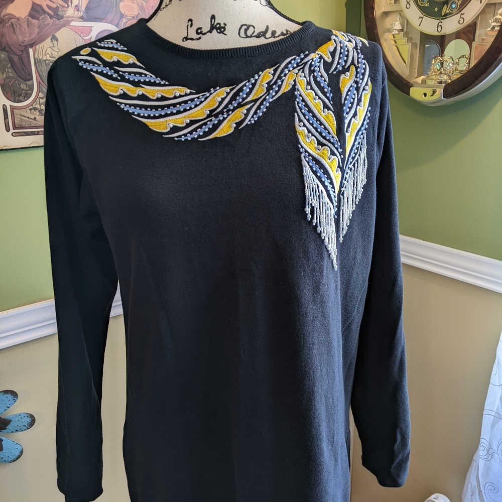 Bob Mackie Wearable Art Sweater - image 2